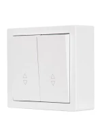 Выключатель проходной 2-кл. ОП LETO бел. LEZARD 752-0200-106 ТехноИмпульс