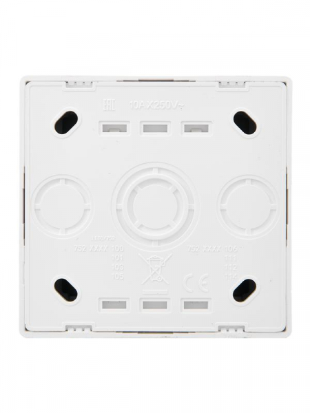 Выключатель проходной 2-кл. ОП LETO бел. LEZARD 752-0200-106 ТехноИмпульс