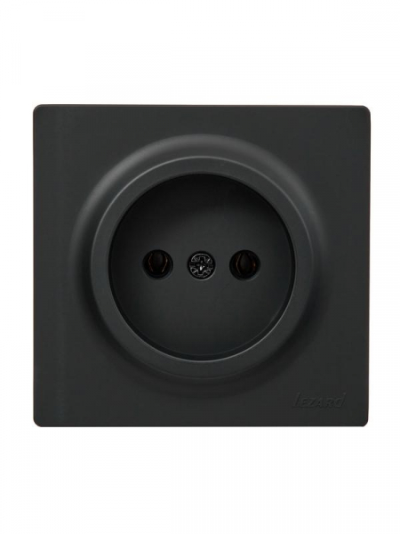 Розетка 1-м ОП LETO без заземл. ПБТ черн. бархат LEZARD 752-4200-121B ТехноИмпульс