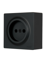 Розетка 1-м ОП LETO без заземл. ПБТ черн. бархат LEZARD 752-4200-121B ТехноИмпульс