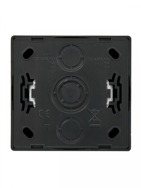 Розетка 1-м ОП LETO без заземл. ПБТ черн. бархат LEZARD 752-4200-121B ТехноИмпульс