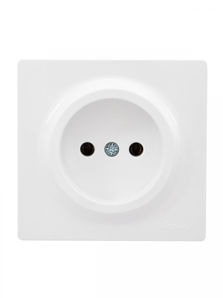 Розетка 1-м ОП LETO без заземл. ПБТ бел. LEZARD 752-0200-121B ТехноИмпульс