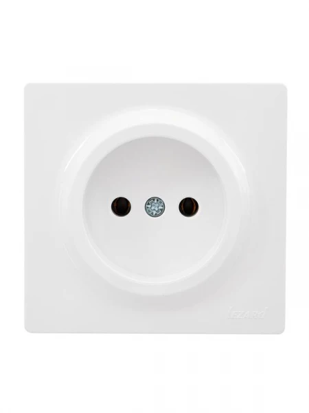 Розетка 1-м ОП LETO без заземл. ПБТ бел. LEZARD 752-0200-121B ТехноИмпульс
