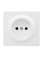 Розетка 1-м ОП LETO без заземл. ПБТ бел. LEZARD 752-0200-121B ТехноИмпульс