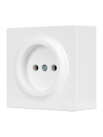 Розетка 1-м ОП LETO без заземл. ПБТ бел. LEZARD 752-0200-121B ТехноИмпульс