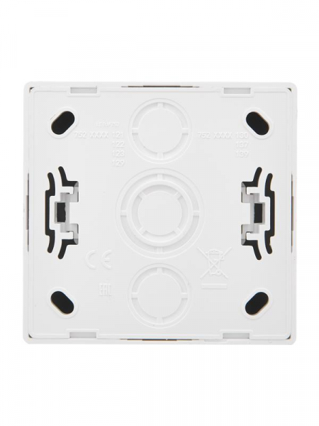 Розетка 1-м ОП LETO без заземл. ПБТ бел. LEZARD 752-0200-121B ТехноИмпульс