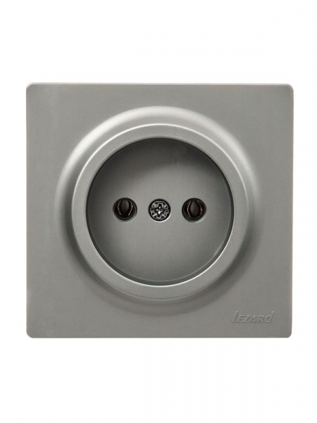 Розетка 1-м ОП LETO без заземл. ПБТ платина LEZARD 752-3500-121B ТехноИмпульс