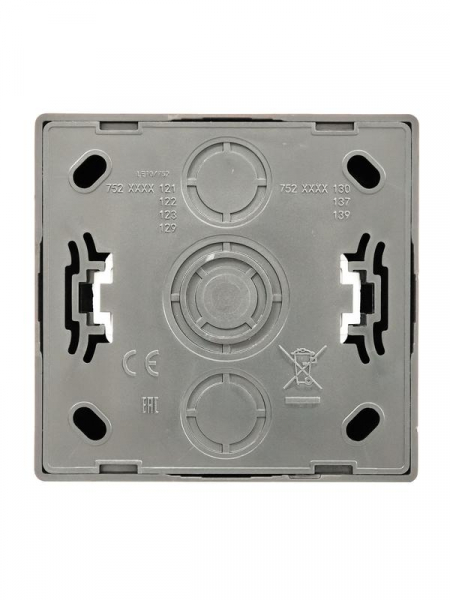 Розетка 1-м ОП LETO без заземл. ПБТ платина LEZARD 752-3500-121B ТехноИмпульс