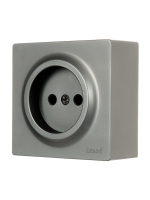 Розетка 1-м ОП LETO без заземл. ПБТ платина LEZARD 752-3500-121B ТехноИмпульс