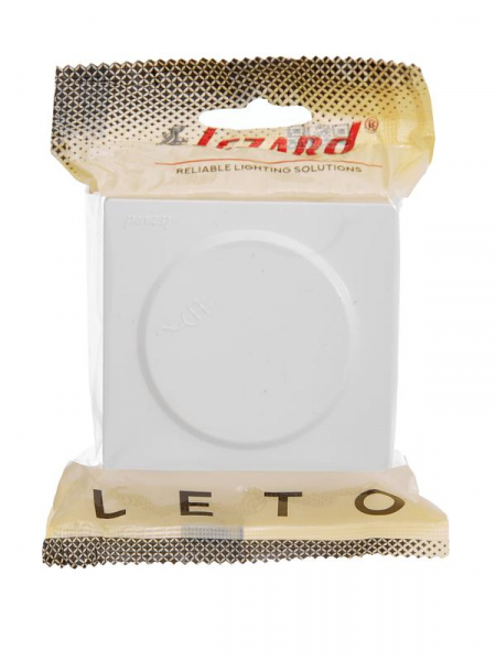 Розетка 1-м ОП LETO с заземл. с крышкой LETO ПБТ бел. LEZARD 752-0200-123B ТехноИмпульс