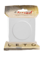 Розетка 1-м ОП LETO с заземл. с крышкой LETO ПБТ бел. LEZARD 752-0200-123B ТехноИмпульс