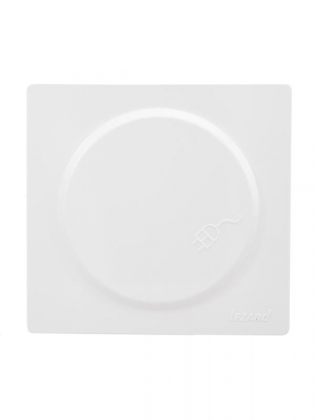 Розетка 1-м ОП LETO с заземл. с крышкой LETO ПБТ бел. LEZARD 752-0200-123B ТехноИмпульс