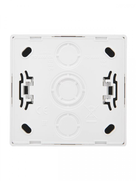 Розетка 1-м ОП LETO с заземл. с крышкой LETO ПБТ бел. LEZARD 752-0200-123B ТехноИмпульс