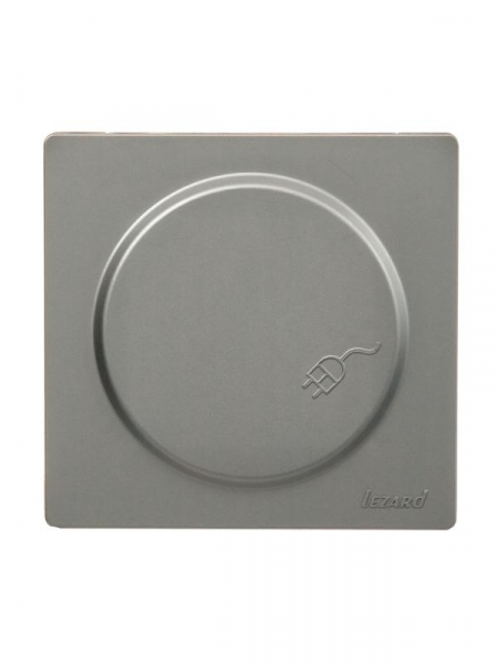 Розетка 1-м ОП LETO с заземл. с крышкой LETO ПБТ платина LEZARD 752-3500-123B ТехноИмпульс