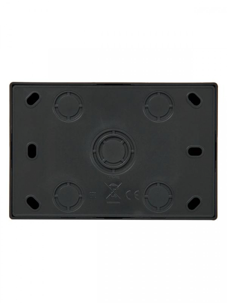 Розетка 2-м ОП LETO без заземл. закрытый корпус ПБТ черн. бархат LEZARD 752-4200-128B ТехноИмпульс