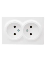 Розетка 2-м ОП LETO без заземл. закрытый корпус ПБТ бел. LEZARD 752-0200-128B ТехноИмпульс