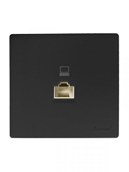Розетка компьютерная.1-м ОП RJ45 LETO черн. бархат LEZARD 752-4200-139 ТехноИмпульс