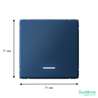 Выключатель 1-кл. ArtGallery (сх. 1а) 10AX с подсветкой механизм аквамарин SE GAL001113 ТехноИмпульс