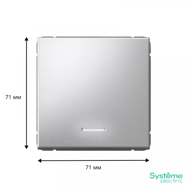 Выключатель 1-кл. ArtGallery (сх. 1а) 10AX с подсветкой механизм алюм. SE GAL000313 ТехноИмпульс