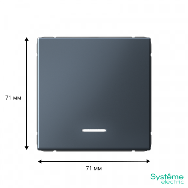 Выключатель 1-кл. ArtGallery (сх. 1а) 10AX с подсветкой механизм грифель SE GAL000713 ТехноИмпульс