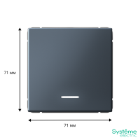 Выключатель 1-кл. ArtGallery (сх. 1а) 10AX с подсветкой механизм грифель SE GAL000713 ТехноИмпульс