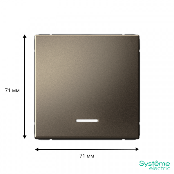 Выключатель 1-кл. ArtGallery (сх. 1а) 10AX с подсветкой механизм мокко SE GAL000613 ТехноИмпульс