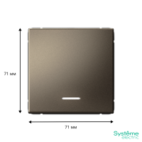 Выключатель 1-кл. ArtGallery (сх. 1а) 10AX с подсветкой механизм мокко SE GAL000613 ТехноИмпульс