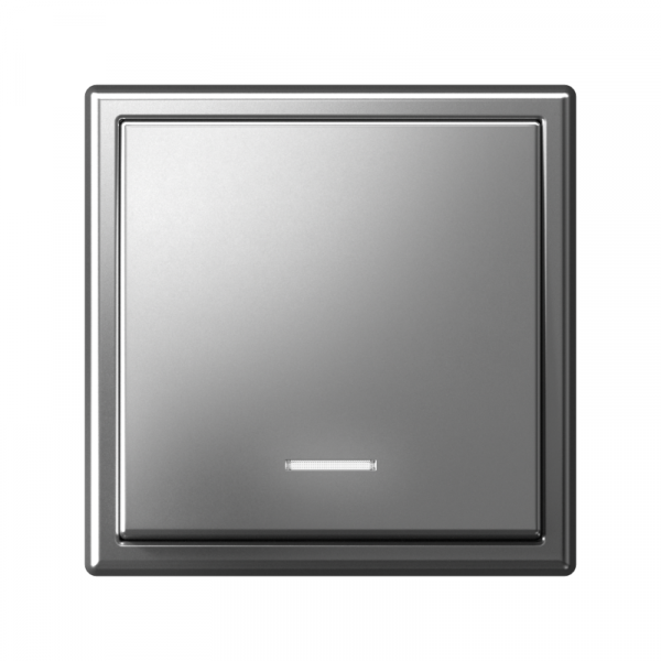 Выключатель 1-кл. ArtGallery (сх. 1а) 10AX с подсветкой механизм сталь SE GAL000913 ТехноИмпульс