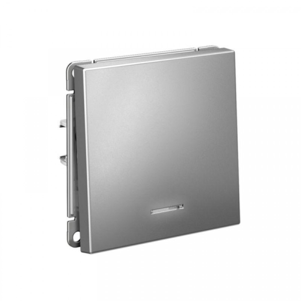 Выключатель 1-кл. ArtGallery (сх. 1а) 10AX с подсветкой механизм сталь SE GAL000913 ТехноИмпульс