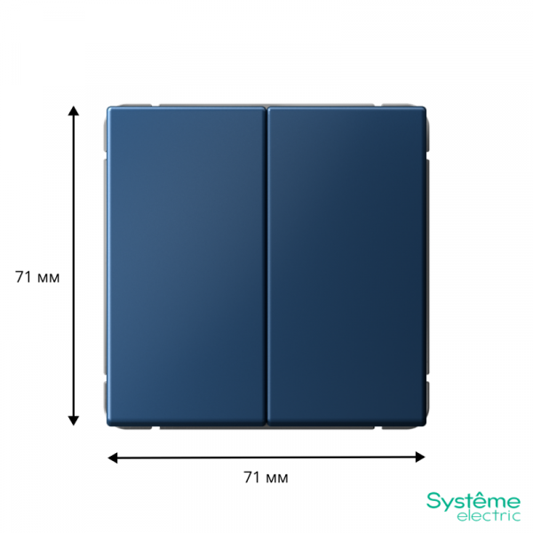 Выключатель 2-кл. ArtGallery (сх. 5) 10AX механизм аквамарин SE GAL001151 ТехноИмпульс