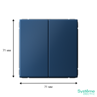 Выключатель 2-кл. ArtGallery (сх. 5) 10AX механизм аквамарин SE GAL001151 ТехноИмпульс