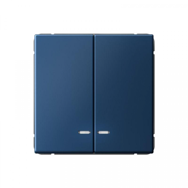 Выключатель 2-кл. ArtGallery (сх. 5а) 10AX с подсветкой механизм аквамарин SE GAL001153 ТехноИмпульс