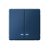 Выключатель 2-кл. ArtGallery (сх. 5а) 10AX с подсветкой механизм аквамарин SE GAL001153 ТехноИмпульс