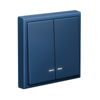 Выключатель 2-кл. ArtGallery (сх. 5а) 10AX с подсветкой механизм аквамарин SE GAL001153 ТехноИмпульс