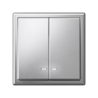 Выключатель 2-кл. ArtGallery (сх. 5а) 10AX с подсветкой механизм алюм. SE GAL000353 ТехноИмпульс