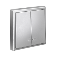 Выключатель 2-кл. ArtGallery (сх. 5а) 10AX с подсветкой механизм алюм. SE GAL000353 ТехноИмпульс