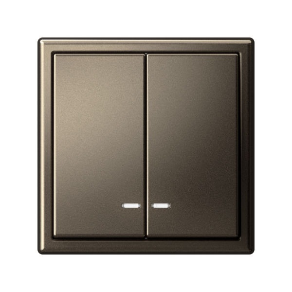 Выключатель 2-кл. ArtGallery (сх. 5а) 10AX с подсветкой механизм мокко SE GAL000653 ТехноИмпульс