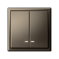 Выключатель 2-кл. ArtGallery (сх. 5а) 10AX с подсветкой механизм мокко SE GAL000653 ТехноИмпульс