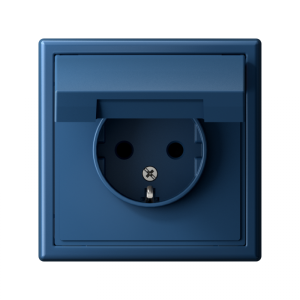 Розетка ArtGallery 16А IP20 с заземл. защ. шторки с крышкой механизм аквамарин SE GAL001146 ТехноИмпульс