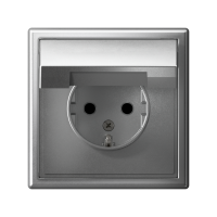 Розетка ArtGallery 16А IP20 с заземл. защ. шторки с крышкой механизм алюм. SE GAL000346 ТехноИмпульс