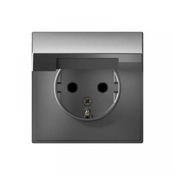 Розетка ArtGallery 16А IP20 с заземл. защ. шторки с крышкой механизм сталь SE GAL000946 ТехноИмпульс