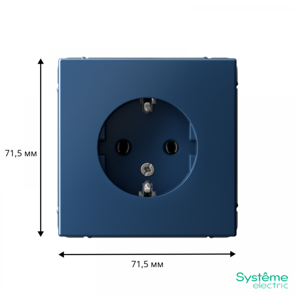 Розетка ArtGallery 16А с заземл. механизм аквамарин SE GAL001143 ТехноИмпульс