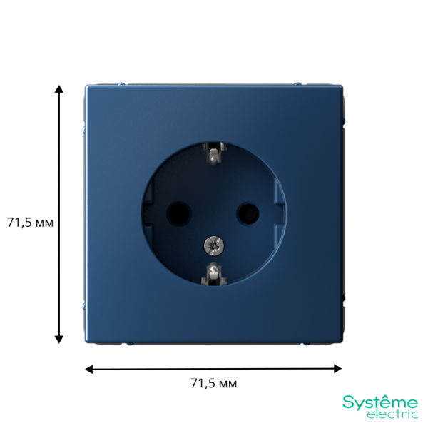 Розетка ArtGallery 16А с заземл. защ. шторки механизм аквамарин SE GAL001145 ТехноИмпульс