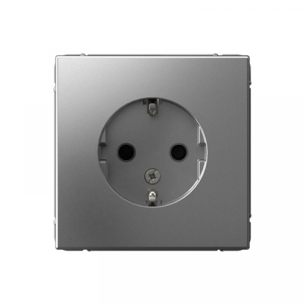 Розетка ArtGallery 16А с заземл. защ. шторки механизм сталь SE GAL000945 ТехноИмпульс