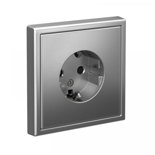 Розетка ArtGallery 16А с заземл. защ. шторки механизм сталь SE GAL000945 ТехноИмпульс