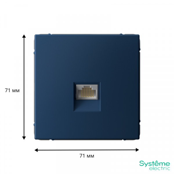 Розетка компьютерная ArtGallery RJ45 кат.6A механизм аквамарин SE GAL001186 ТехноИмпульс