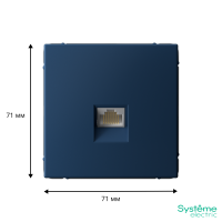 Розетка компьютерная ArtGallery RJ45 кат.6A механизм аквамарин SE GAL001186 ТехноИмпульс