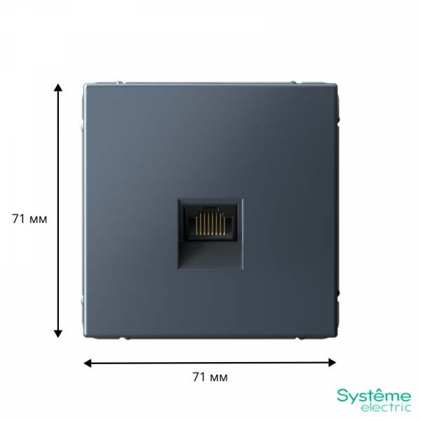 Розетка компьютерная ArtGallery RJ45 кат.6A механизм грифель SE GAL000786 ТехноИмпульс