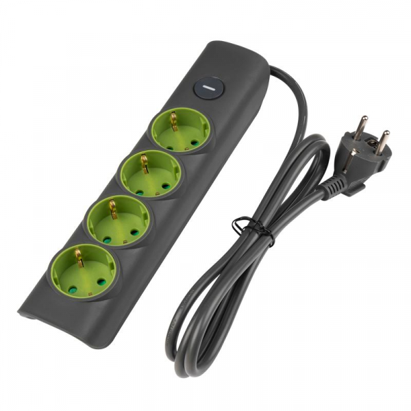 Удлинитель 4х1.4м с заземл. с выкл. сер. ET-04-140G JAZZway 5051850 ТехноИмпульс