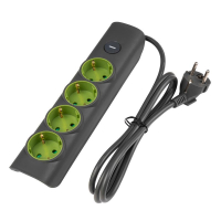 Удлинитель 4х1.4м с заземл. с выкл. сер. ET-04-140G JAZZway 5051850 ТехноИмпульс